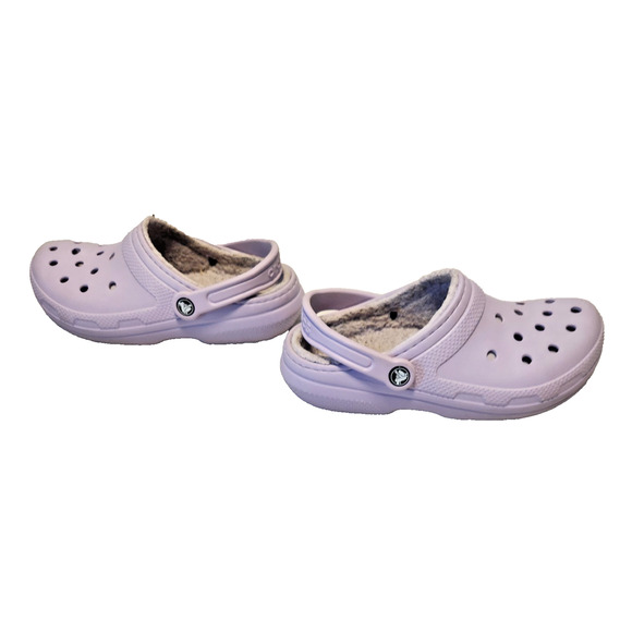 Crocs Classic Clogs Lined Light Purple Woman Size 8 Men 6 - Picture 5 of 7